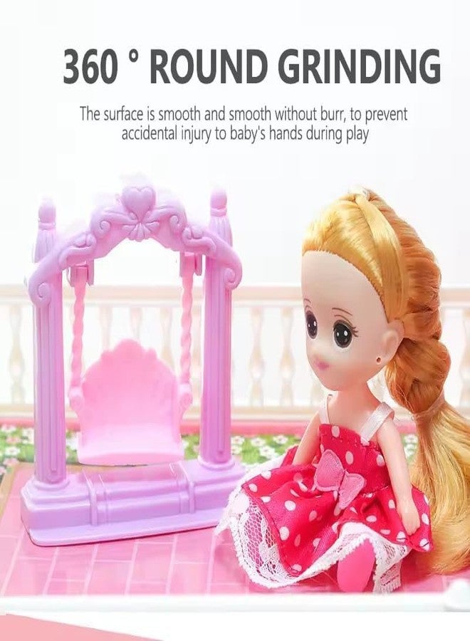 JOYJAY Dollhouse Building Toys, Playset with LED Lights, Movable Slides, Stairs, Furniture, Accessories, Dolls and Pets, Cottage Pretend Play House, DIY Creative Gift for Girls Toddlers (Large) - Image 4